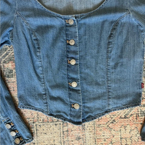 Levi's Women's Daryn Corset Long Sleeve Blouse - Picture 5 of 6